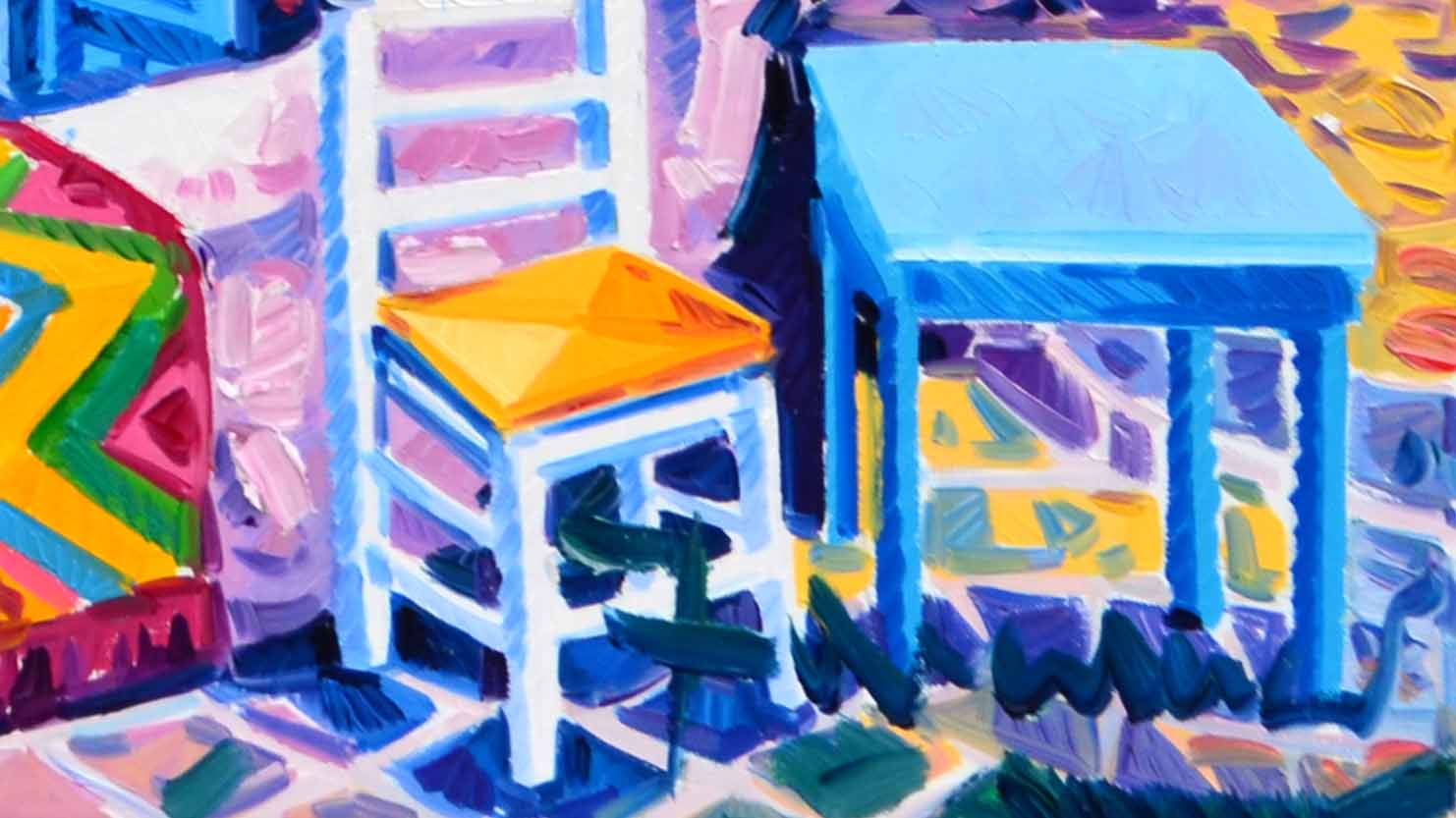 Il tavolino azzurro racconta di un sogno a Santorini